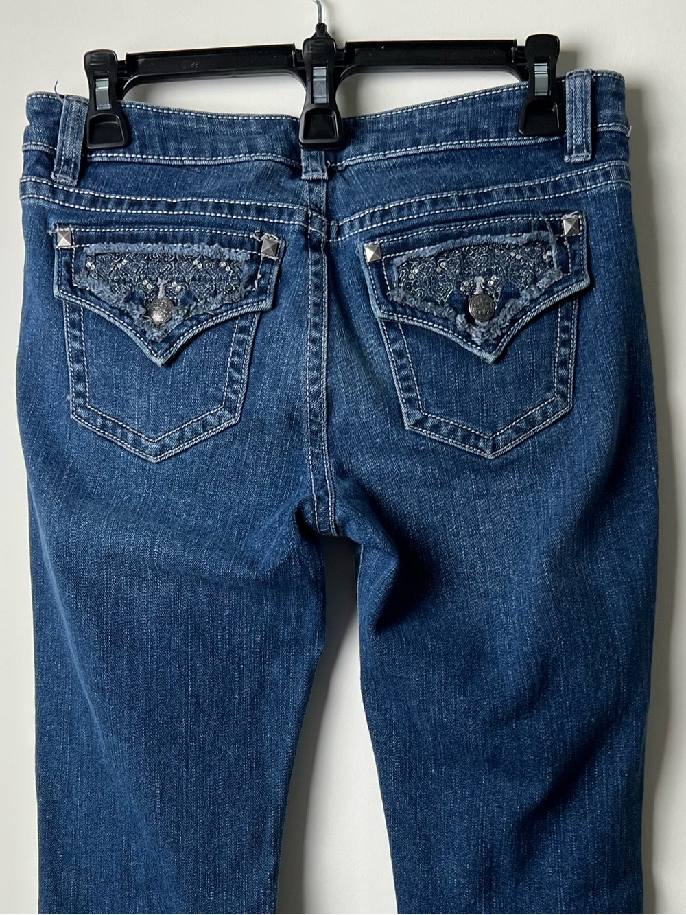 APT9 Baby Bootcut Blue Jeans Decorative Pockets Size 12-14.